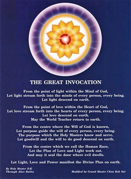 The Great Invocation by Master Choa Kok Sui